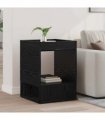vidaXL End Table Black Oak 40 x 40 x 56 cm Engineered Wood