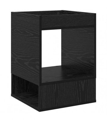 vidaXL End Table Black Oak 40 x 40 x 56 cm Engineered Wood
