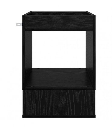 vidaXL End Table Black Oak 40 x 40 x 56 cm Engineered Wood
