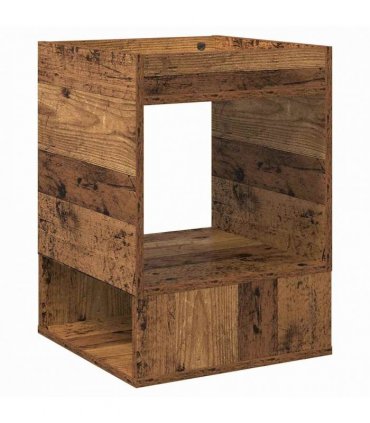 vidaXL End Table 2 pcs Old Wood 40 x 40 x 56 cm Engineered Wood