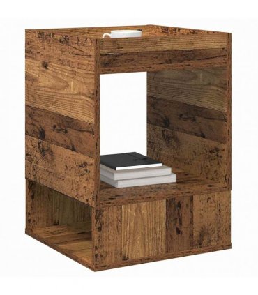 vidaXL End Table 2 pcs Old Wood 40 x 40 x 56 cm Engineered Wood