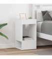 vidaXL End Table 2 pcs White 30 x 30 x 56 cm Engineered Wood