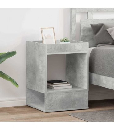 vidaXL End Table 2 pcs Concrete Grey 40 x 40 x 56 cm Engineered Wood