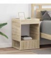 vidaXL End Table 2 pcs Sonoma Oak 40 x 40 x 56 cm Engineered Wood