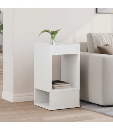 vidaXL End Table White 30 x 30 x 56 cm Engineered Wood