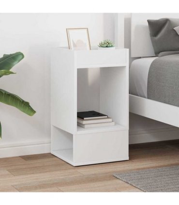 vidaXL End Table White 30 x 30 x 56 cm Engineered Wood