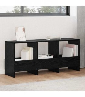 vidaXL Magazine Rack Black Oak 102 x 30 x 45 cm