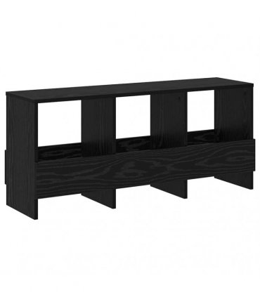 vidaXL Magazine Rack Black Oak 102 x 30 x 45 cm
