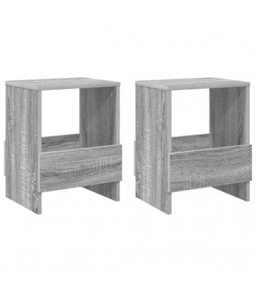 vidaXL Magazine Rack 2 pcs Grey Sonoma 35 x 30 x 45 cm