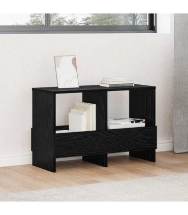 vidaXL Magazine Rack Black Oak 68.5 x 30 x 45 cm