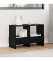 vidaXL Magazine Rack Black Oak 68.5 x 30 x 45 cm