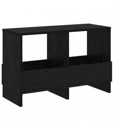 vidaXL Magazine Rack Black Oak 68.5 x 30 x 45 cm