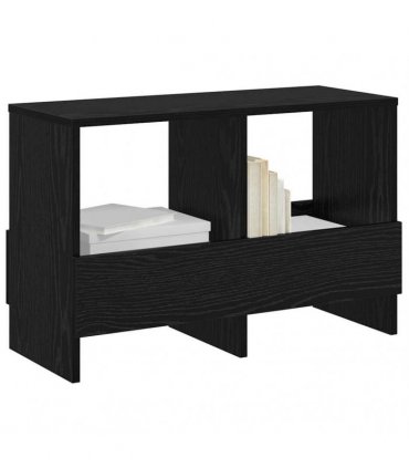 vidaXL Magazine Rack Black Oak 68.5 x 30 x 45 cm