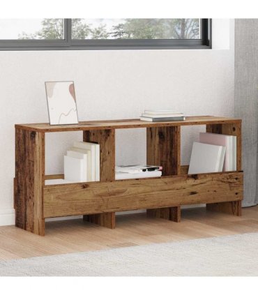 vidaXL Magazine Rack Old Wood 102 x 30 x 45 cm
