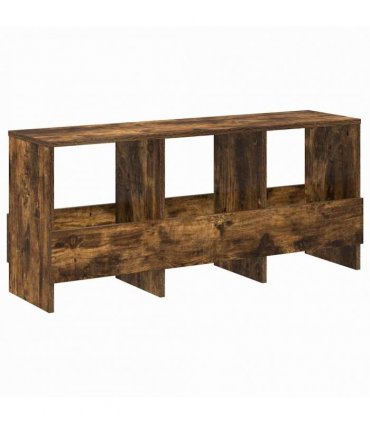 vidaXL Magazine Rack Smoked Oak 102 x 30 x 45 cm