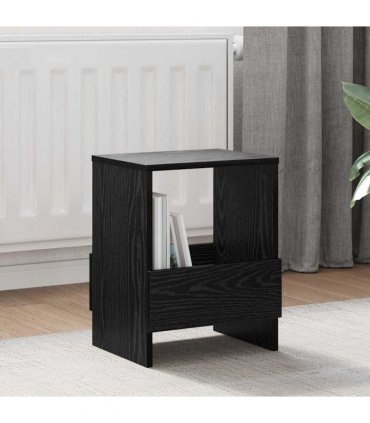 vidaXL Magazine Rack 2 pcs Black Oak 35 x 30 x 45 cm