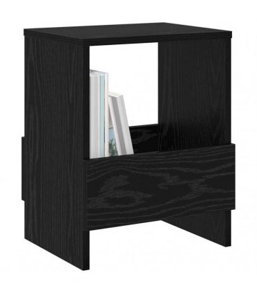 vidaXL Magazine Rack 2 pcs Black Oak 35 x 30 x 45 cm