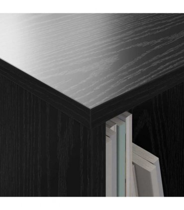 vidaXL Magazine Rack 2 pcs Black Oak 35 x 30 x 45 cm