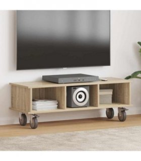 vidaXL TV Stand Sonoma Oak 100 x 35 x 35 cm Engineered Wood