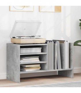vidaXL Record Cabinet Concrete Grey 78.5 x 35 x 45 cm Engineered Wood