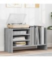 vidaXL Record Cabinet Grey Sonoma 78.5 x 35 x 45 cm Engineered Wood