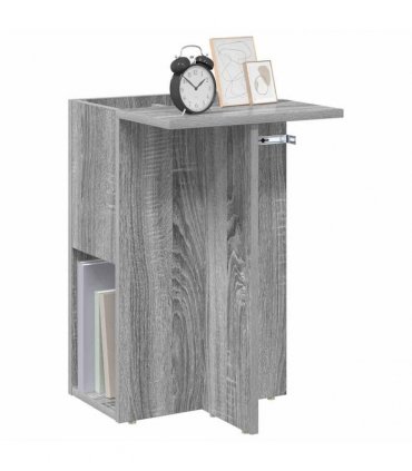 vidaXL End Table Grey Sonoma 35 x 40 x 55 cm Engineered Wood