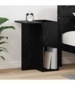 vidaXL End Table Black Oak 35 x 40 x 55 cm Engineered Wood