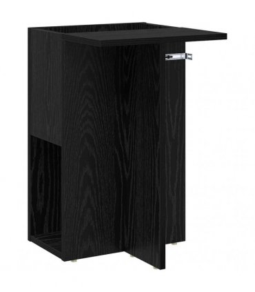 vidaXL End Table Black Oak 35 x 40 x 55 cm Engineered Wood