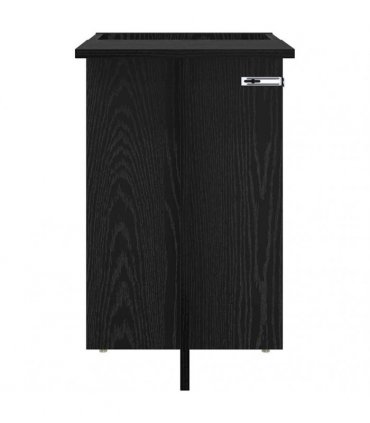 vidaXL End Table Black Oak 35 x 40 x 55 cm Engineered Wood