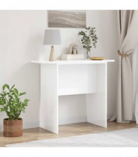 vidaXL Console Table High Gloss White 93 x 40 x 75 cm Engineered Wood