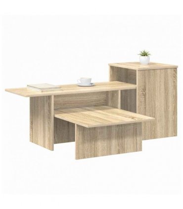 vidaXL Console Table Sonoma Oak 91.5 x 35 x 38.5 cm Engineered Wood