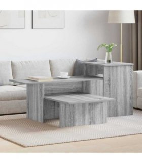vidaXL Console Table Grey Sonoma 91.5 x 35 x 38.5 cm Engineered Wood