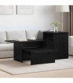 vidaXL Console Table Black Oak 91.5 x 35 x 38.5 cm Engineered Wood