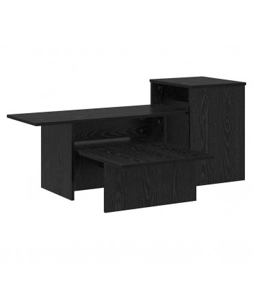 vidaXL Console Table Black Oak 91.5 x 35 x 38.5 cm Engineered Wood