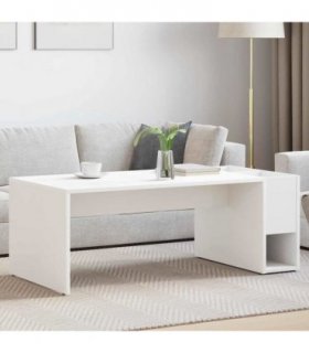 vidaXL Coffee Table White 101.5 x 50 x 37 cm Engineered Wood