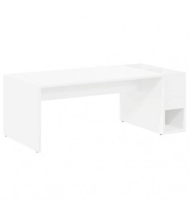 vidaXL Coffee Table White 101.5 x 50 x 37 cm Engineered Wood