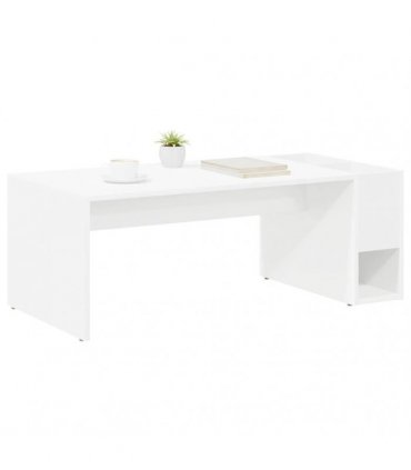 vidaXL Coffee Table White 101.5 x 50 x 37 cm Engineered Wood