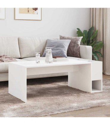 vidaXL Coffee Table White 101.5 x 50 x 37 cm Engineered Wood