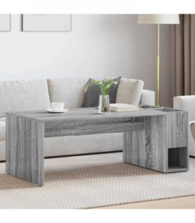 vidaXL Coffee Table Grey Sonoma 101.5 x 50 x 37 cm Engineered Wood