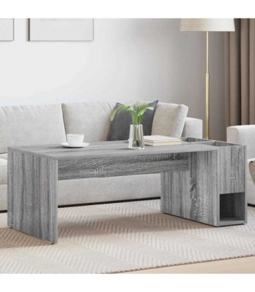 vidaXL Coffee Table Grey Sonoma 101.5 x 50 x 37 cm Engineered Wood