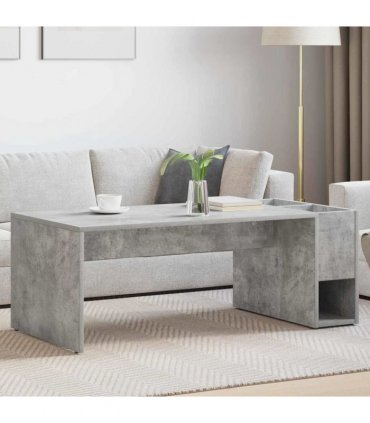 vidaXL Coffee Table Concrete Grey 101.5 x 50 x 37 cm Engineered Wood