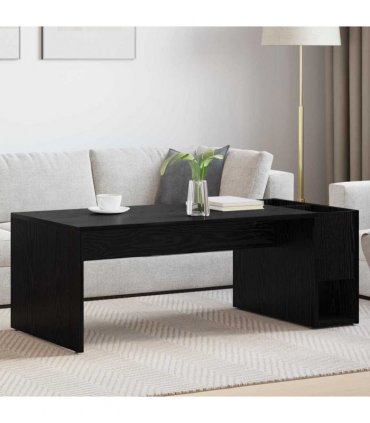 vidaXL Coffee Table Black Oak 101.5 x 50 x 37 cm Engineered Wood