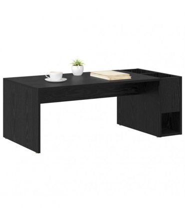 vidaXL Coffee Table Black Oak 101.5 x 50 x 37 cm Engineered Wood