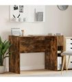 vidaXL Desk Smoked Oak 109 x 50 x 78 cm Engineered Wood