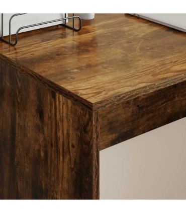 vidaXL Desk Smoked Oak 109 x 50 x 78 cm Engineered Wood
