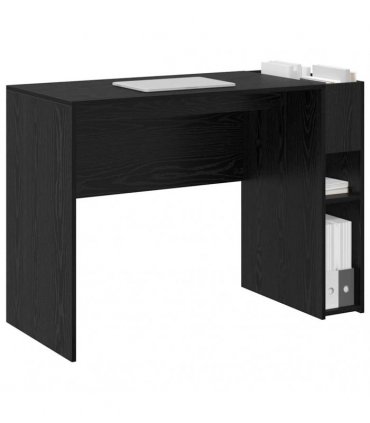 vidaXL Desk Black Oak 109 x 50 x 78 cm Engineered Wood