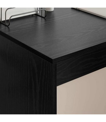 vidaXL Desk Black Oak 109 x 50 x 78 cm Engineered Wood