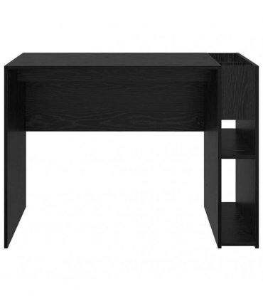 vidaXL Desk Black Oak 109 x 50 x 78 cm Engineered Wood