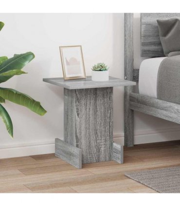 vidaXL End Table Grey Sonoma 35.5 x 35 x 40 cm Engineered Wood — Size: 36.5 x 35 x 40 cm
