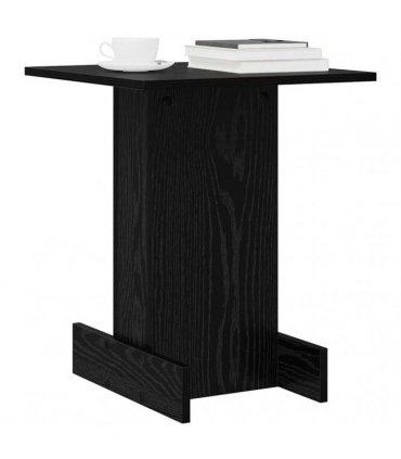 vidaXL End Table Black Oak 44.5 x 45 x 55 cm Engineered Wood